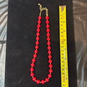 Monet Red Beads Necklace